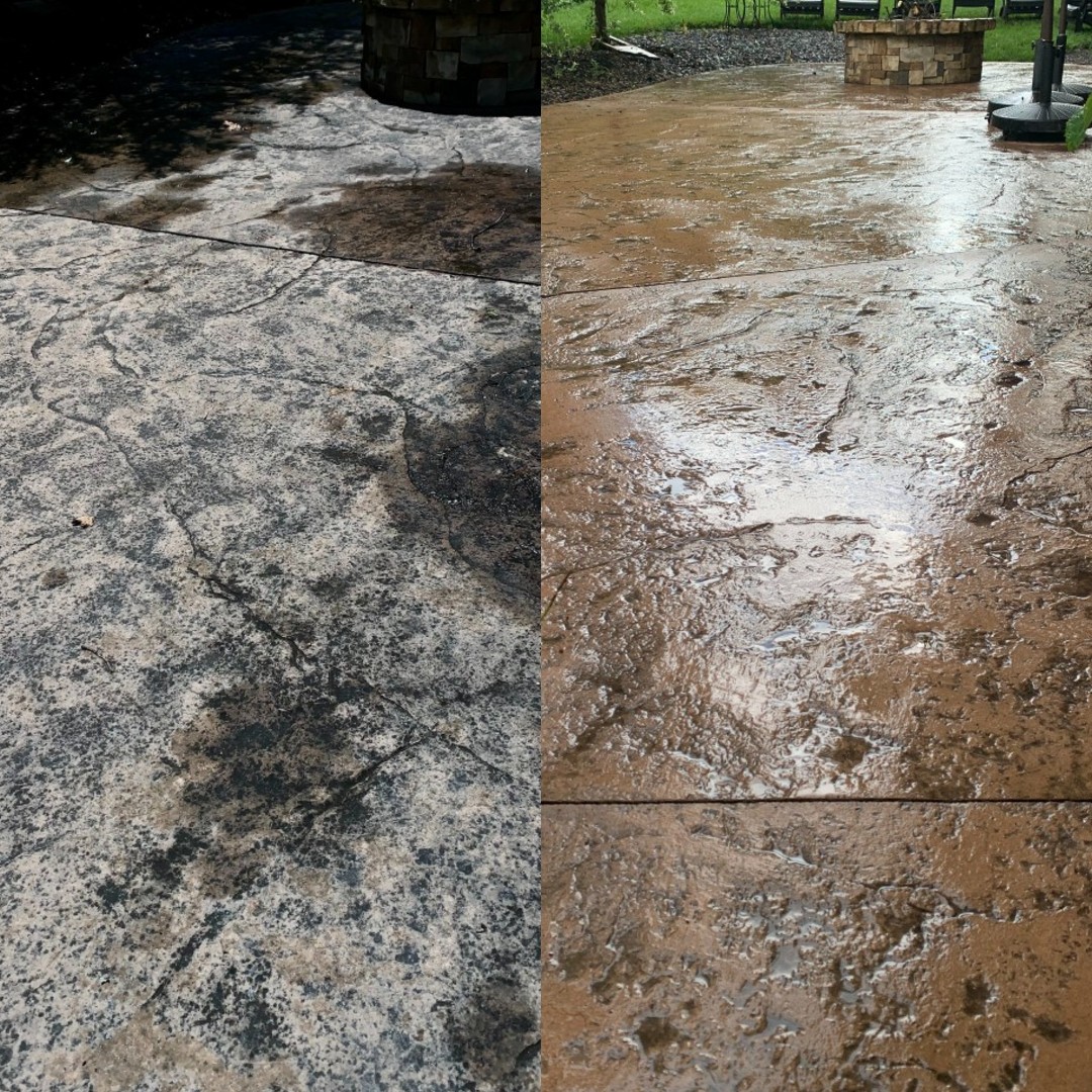 Stamped concrete b a