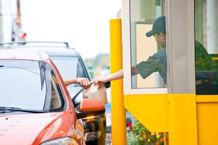 Drive thru lane washing