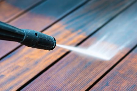 Pool deck washing